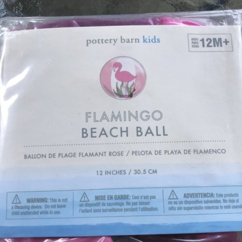 POTTERY BARN KIDS FLAMINGO BEACH BALL NWT ๐ฆฉ๐โฑ - Picture 3 of 3